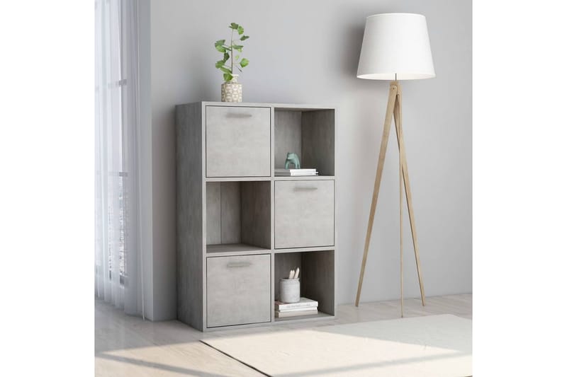 Oppbevaringsskap betonggrå 60x29,5x90 cm sponplate - Grå - Oppbevaring - Hyller - Bokhylle