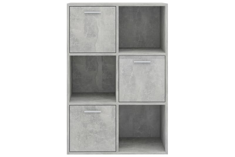 Oppbevaringsskap betonggrå 60x29,5x90 cm sponplate - Grå - Oppbevaring - Hyller - Bokhylle