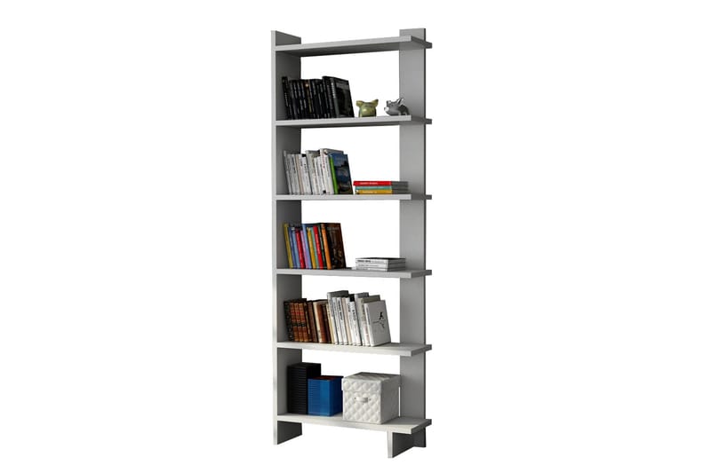 Ordelle Bokhylle 47 cm i Malt Tre - Hvit - Oppbevaring - Hyller - Bokhylle