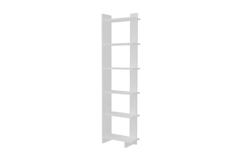 Ordelle Bokhylle 47 cm i Malt Tre, Hvit