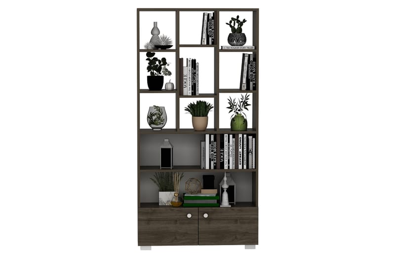 Penguen Bokhylle 93,6x29,6 cm Brun - Hanah Home - Oppbevaring - Hyller - Bokhylle