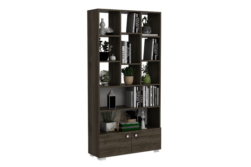 Penguen Bokhylle 93,6x29,6 cm Brun - Hanah Home - Oppbevaring - Hyller - Bokhylle