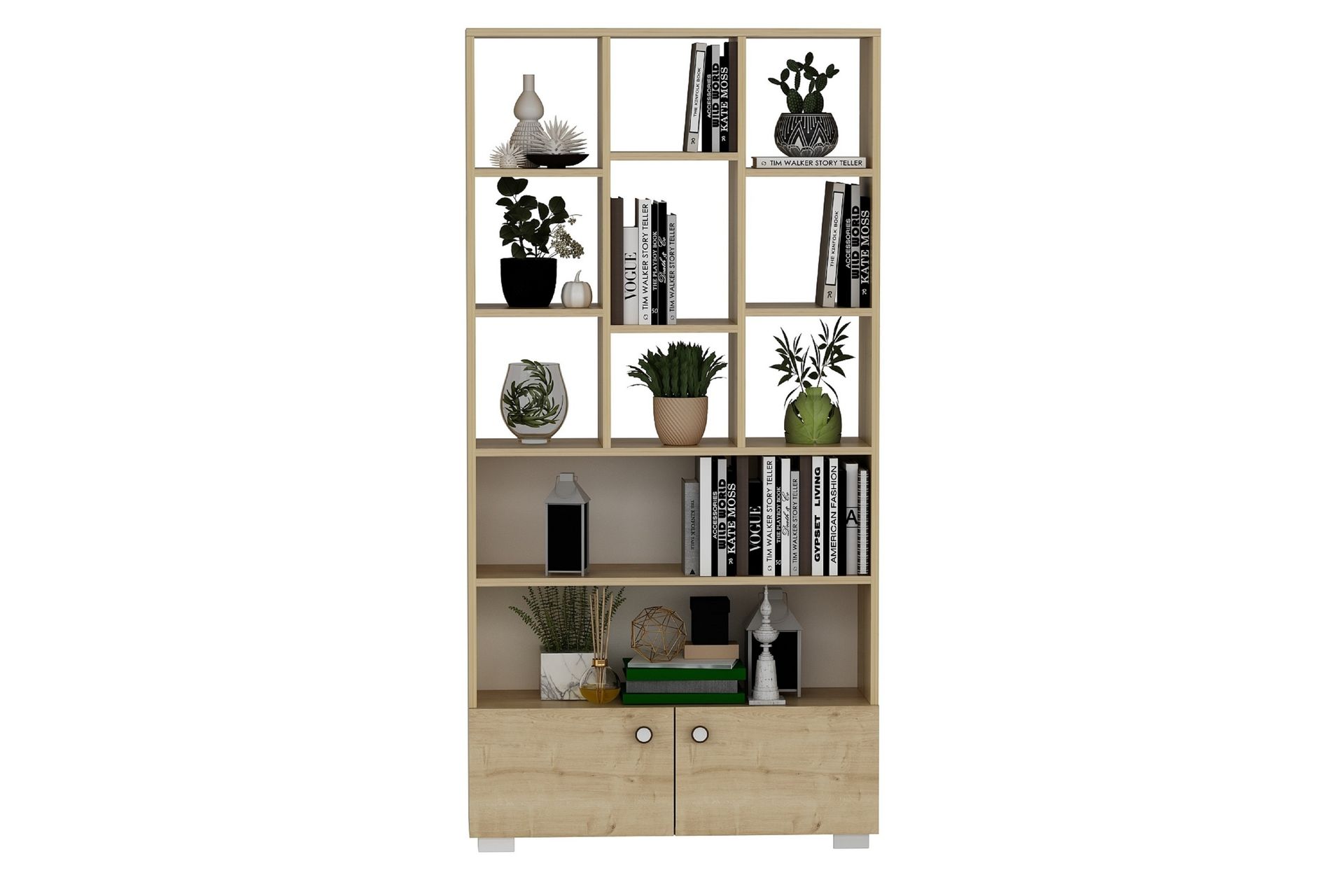 Penguen Bokhylle 93,6x29,6 cm Brun - Hanah Home - Oppbevaring - Hyller - Bokhylle