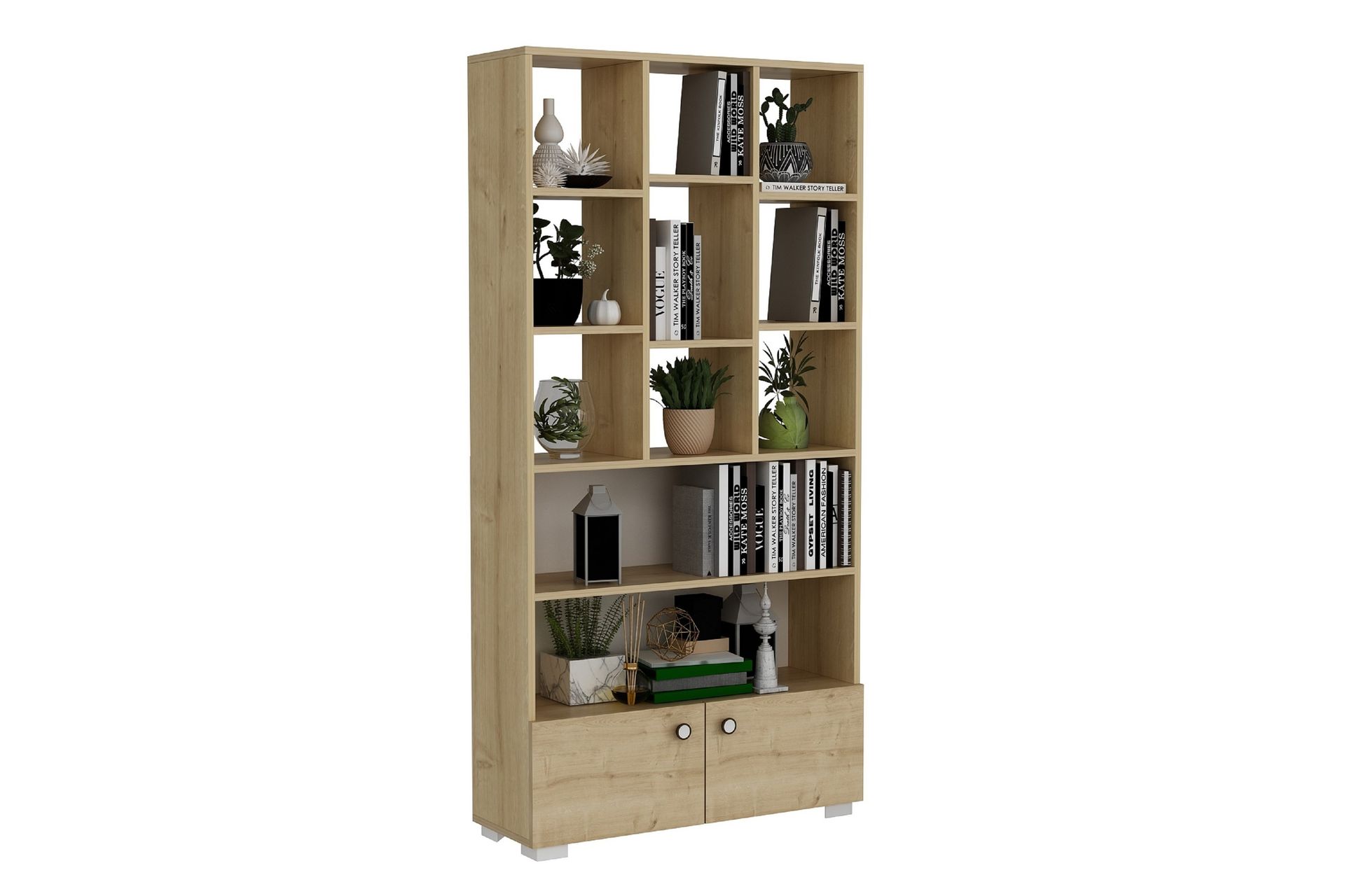 Penguen Bokhylle 93,6x29,6 cm Brun - Hanah Home - Oppbevaring - Hyller - Bokhylle