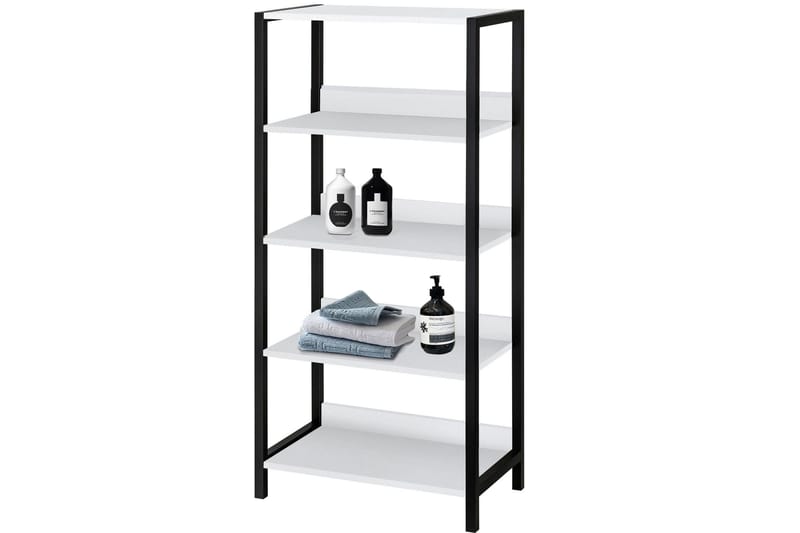 Plattpark Bokhylle 35x60 cm - Hvit/Svart - Oppbevaring - Hyller - Bokhylle