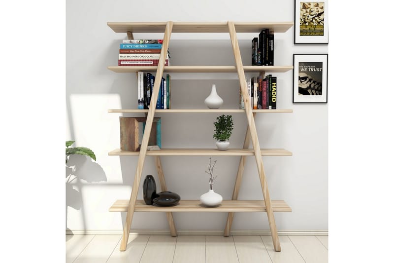 Puqa Design Bokhylle - Brun - Oppbevaring - Hyller - Bokhylle