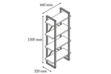 Puqa Design Bokhylle - Oppbevaring - Hyller - Bokhylle