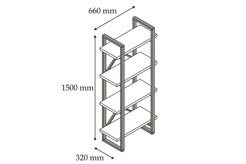 Puqa Design Bokhylle - Oppbevaring - Hyller - Bokhylle