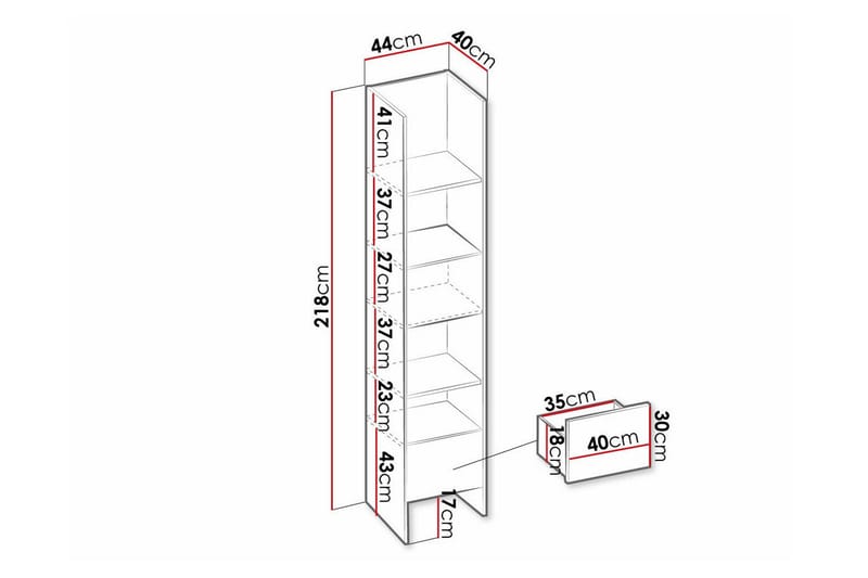 Rathmore Bokhylla 44x40 cm NO_BRAND Light wood - Oppbevaring - Hyller - Bokhylle