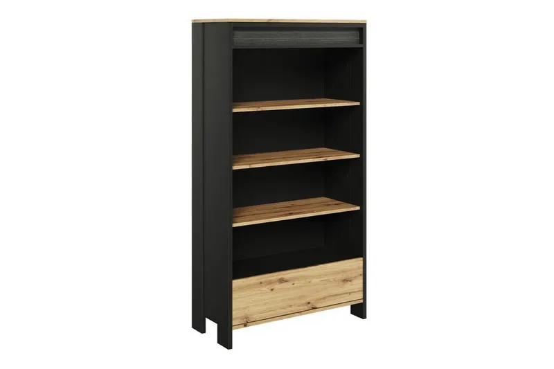 Rathmore Bokhylle 72 cm i Eik, Svart