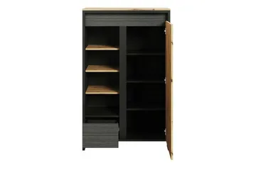 Rathmore Bokhylle 87 cm i Eik - Antrasitt - Oppbevaring - Hyller - Bokhylle