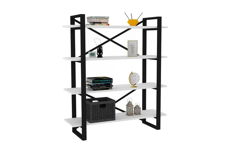 Rinorea Bokhylle 106x120 cm - Hvit - Oppbevaring - Hyller - Bokhylle