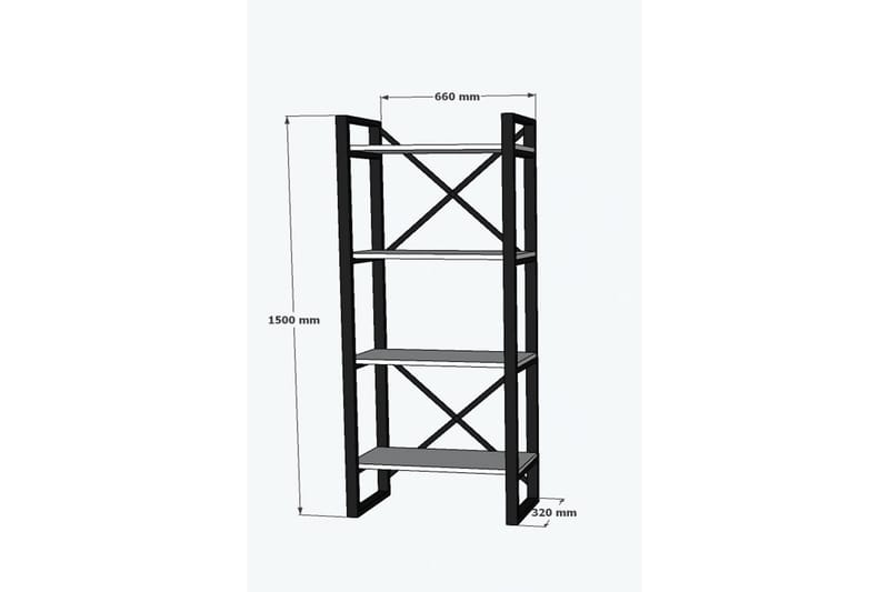 Rinorea Bokhylle 66x150 cm - Hvit - Oppbevaring - Hyller - Bokhylle