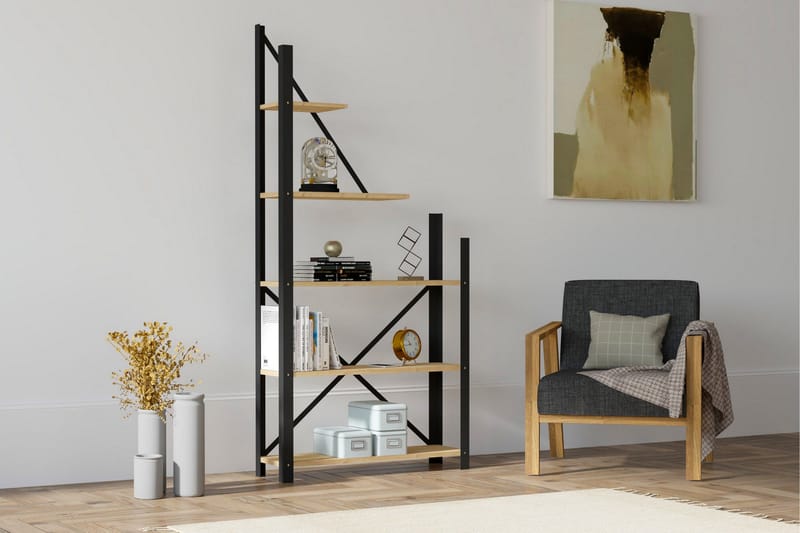 Rinorea Bokhylle 80x169,5 cm - Blå - Oppbevaring - Hyller - Bokhylle