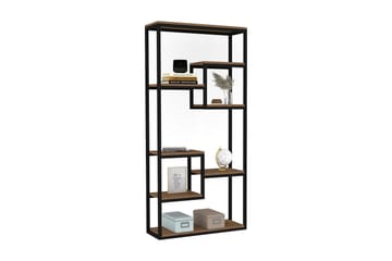 Rinorea Bokhylle 85 cm i Metall med Treplate - Svart - Oppbevaring - Hyller - Bokhylle