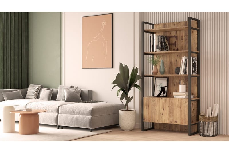 Rinorea Bokhylle 90x180 cm - Grønn - Oppbevaring - Hyller - Bokhylle