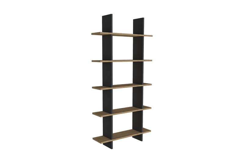 Sagallos Bokhylle 80x20 cm 5 Hyller - Blå / Antrasitt - Oppbevaring - Hyller - Bokhylle