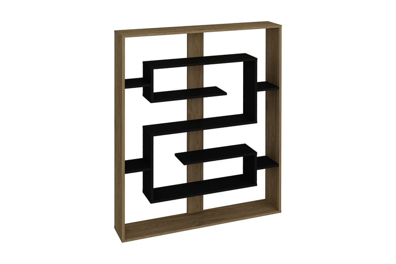 Schmand Bokhylle 120 cm - Svart|Eik - Oppbevaring - Hyller - Bokhylle