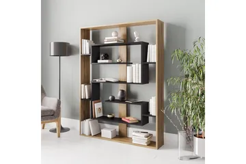 Schmand Bokhylle 120 cm - Svart|Eik - Oppbevaring - Hyller - Bokhylle