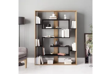 Schmand Bokhylle 120 cm - Svart|Eik - Oppbevaring - Hyller - Bokhylle