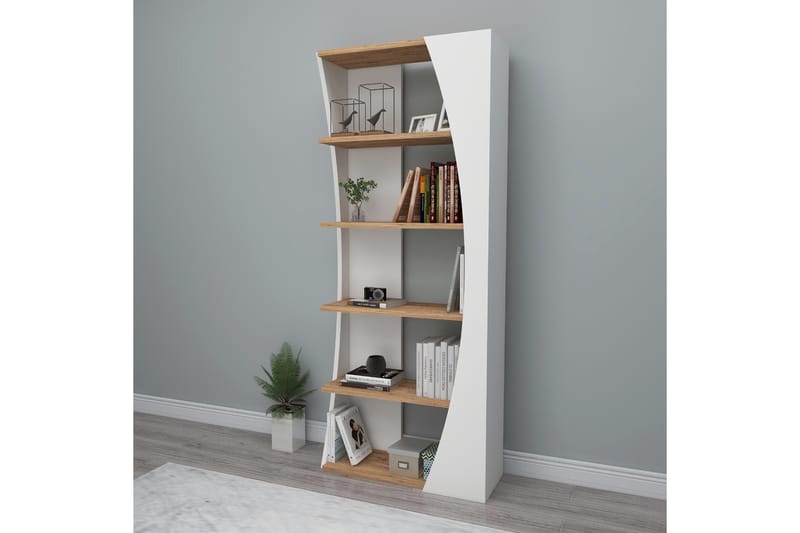 Selge Bokhylle 63,6 cm - Brun/Hvit - Oppbevaring - Hyller - Bokhylle