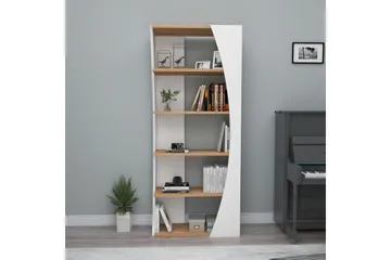 Selge Bokhylle 63,6 cm i Eik - Hvit - Oppbevaring - Hyller - Bokhylle