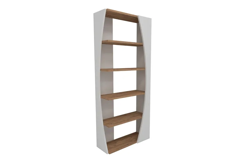 Selge Bokhylle 63,6 cm i Eik - Hvit - Oppbevaring - Hyller - Bokhylle
