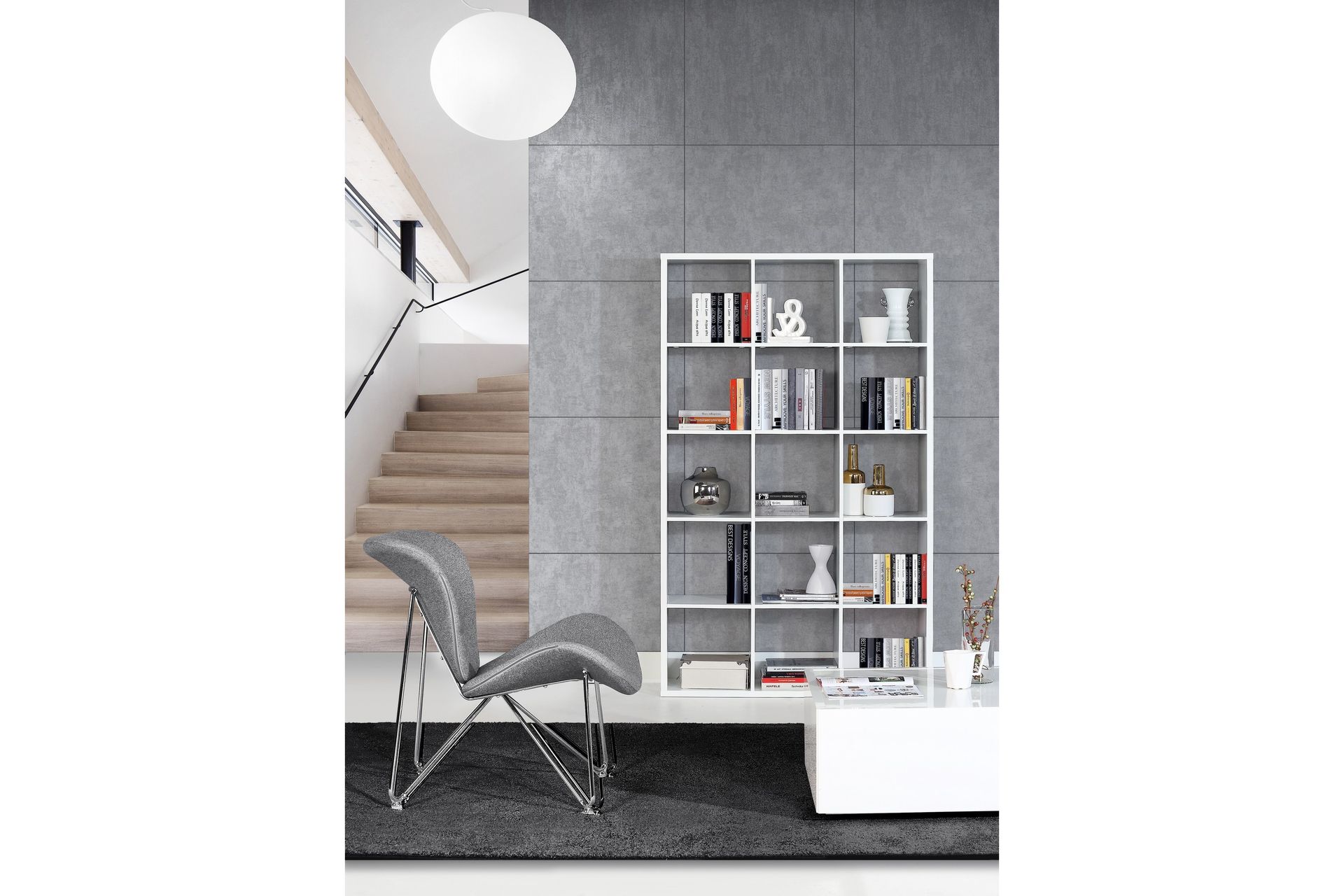 Singleton Bokhylle 107 cm - Hvit - Oppbevaring - Hyller - Bokhylle