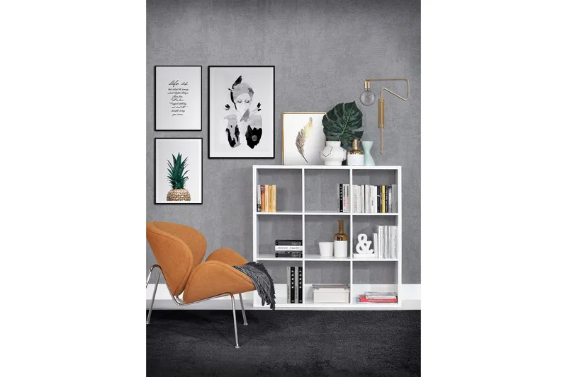 Singleton Bokhylle 107 cm - Hvit - Oppbevaring - Hyller - Bokhylle