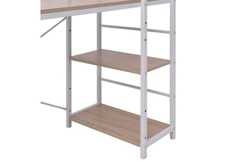 Skrivebord med 4-hyllers bokhylle eik - Oppbevaring - Hyller - Bokhylle