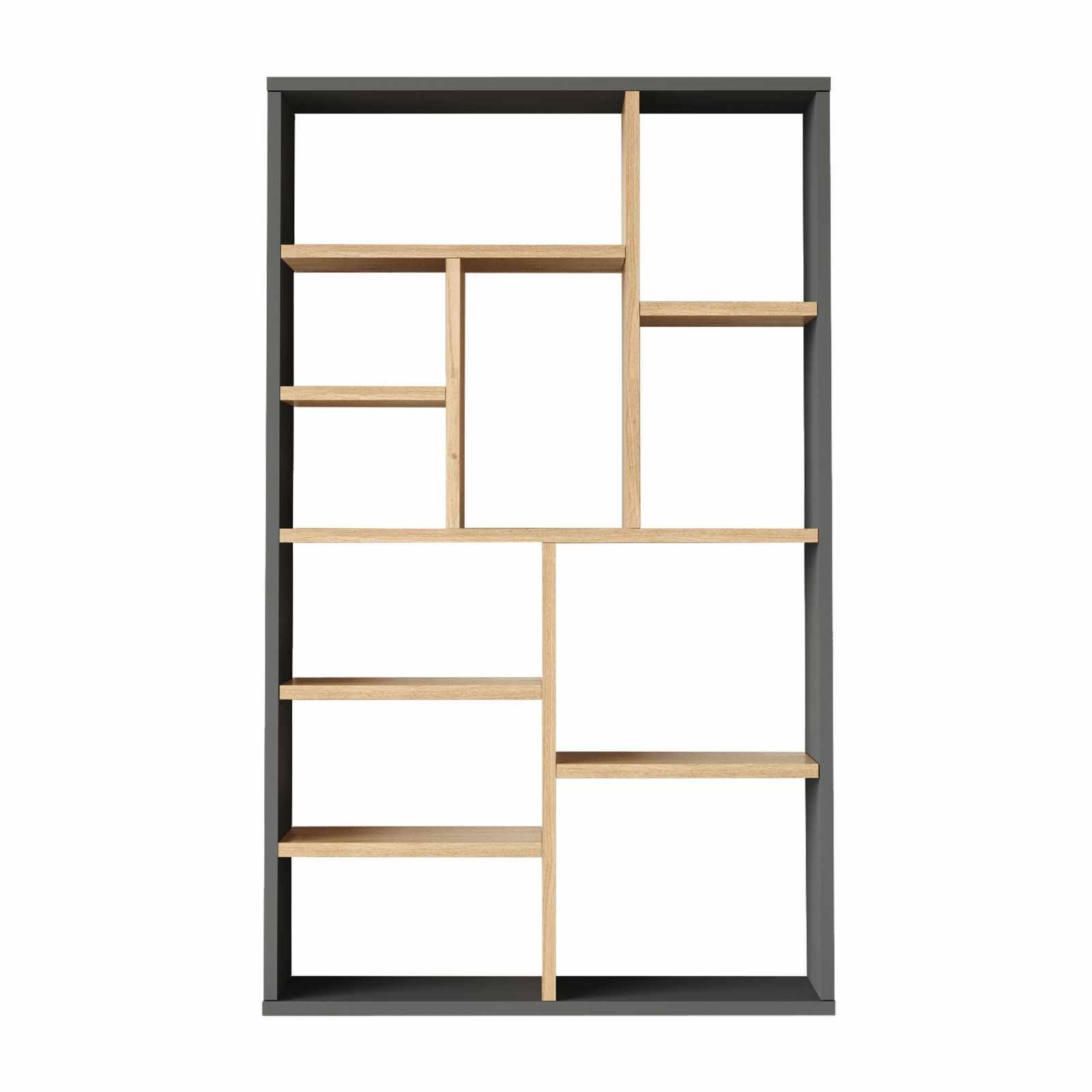 Bokhylle Skye Decor Bren (75 x 123,6 x 22 cm) Natural Anthracite - Natur og antrasitt