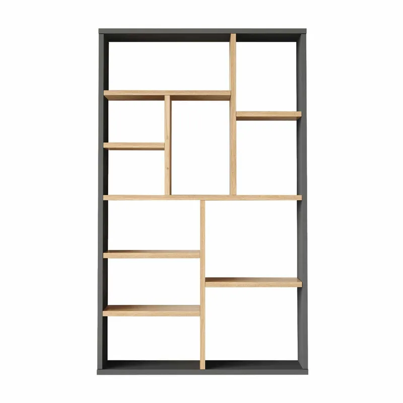 Bokhylle Skye Decor Bren (75 x 123,6 x 22 cm) Natural Anthracite, Natur og antrasitt