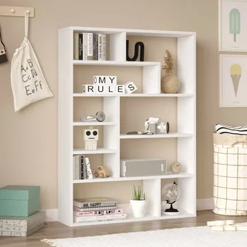 Bokhylle Skye Decor Cleo Shelf (90 x 123,6 x 22 cm) Hvit - Hvit - Oppbevaring - Hyller - Bokhylle