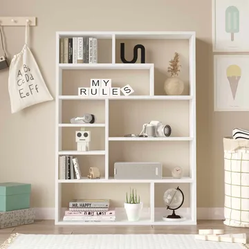 Bokhylle Skye Decor Cleo Shelf (90 x 123,6 x 22 cm) Hvit - Hvit - Oppbevaring - Hyller - Bokhylle