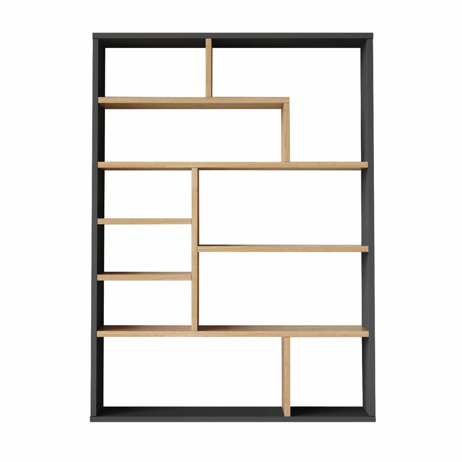 Bokhylle Skye Decor Cleo Shelf (90 x 123,6 x 22 cm) naturlig antrasitt - Natur og antrasitt