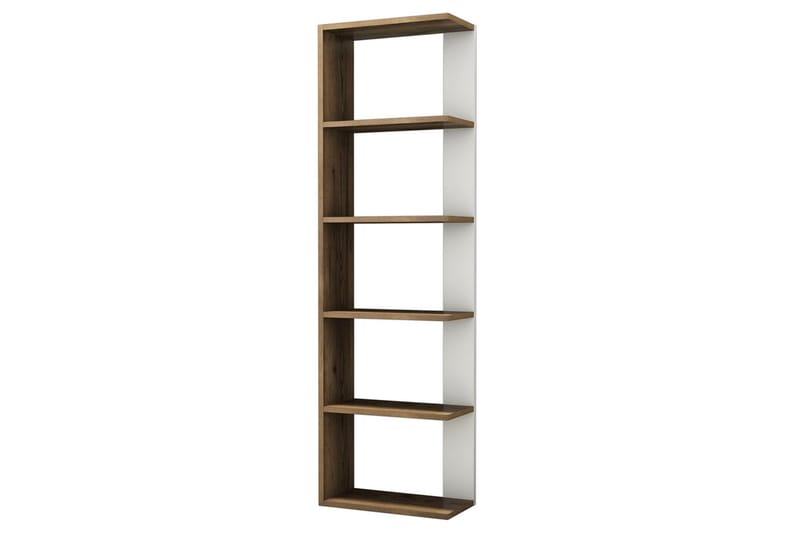 Strausser Bokhylle 47 cm - Valnøtt / Hvit - Oppbevaring - Hyller - Bokhylle