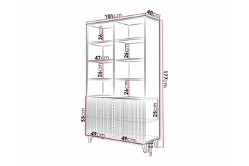 Strontian Bokhylla 101x40 cm Scandinavian Choice Black - Oppbevaring - Hyller - Bokhylle