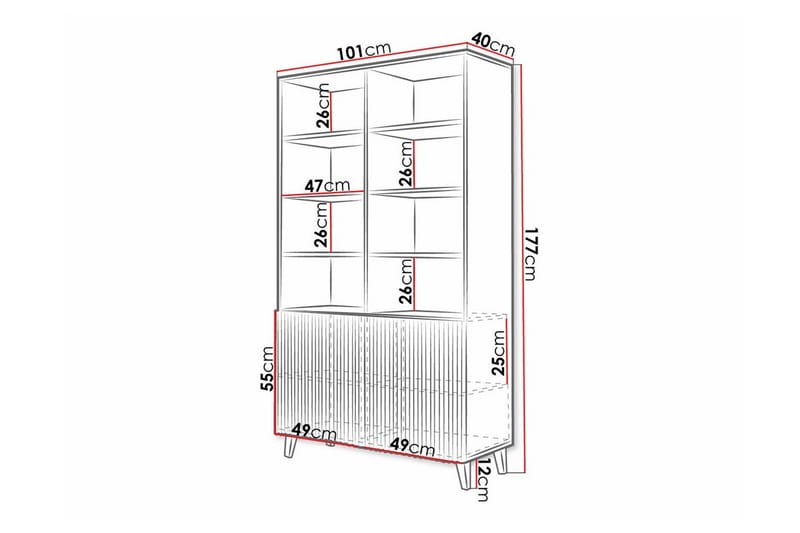 Strontian Bokhylla 101x40 cm Scandinavian Choice White - Oppbevaring - Hyller - Bokhylle