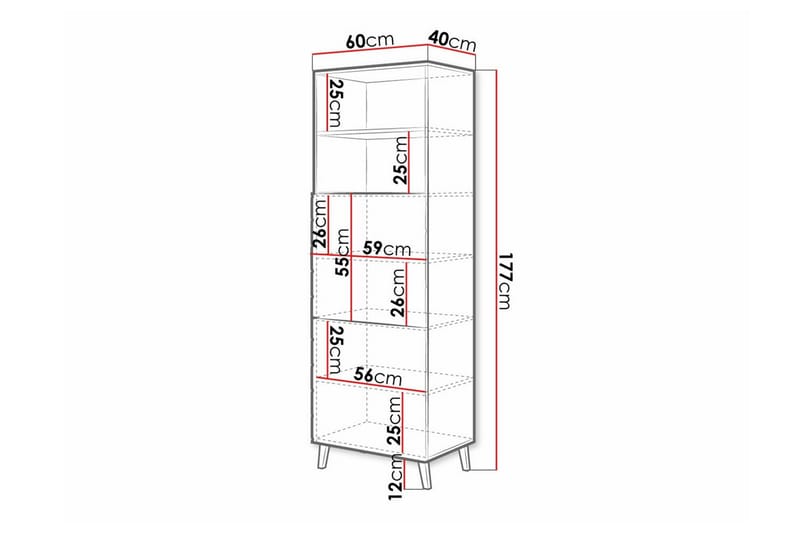 Strontian Bokhylla 60x40 cm Scandinavian Choice White - Oppbevaring - Hyller - Bokhylle