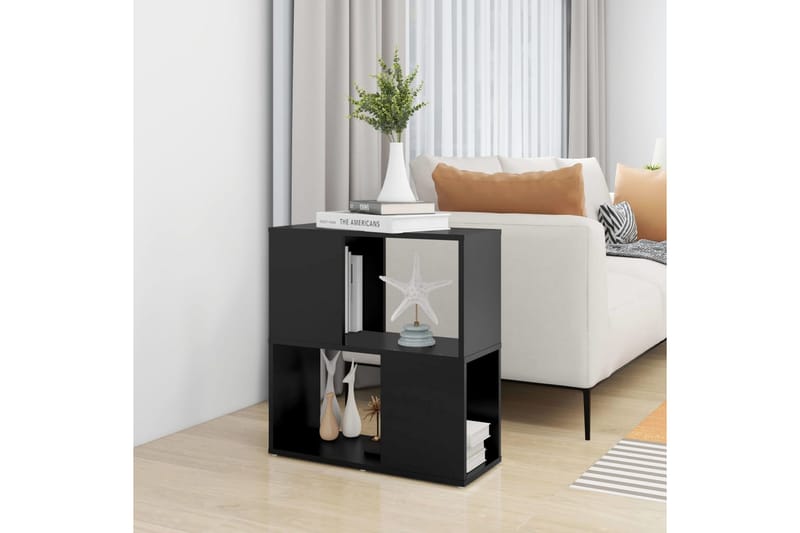 Bokhylle svart 60x24x63 cm sponplate - Svart - Oppbevaring - Hyller - Bokhylle