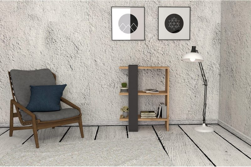 Terasa Bokhylle 52 cm - Valnøtt|Grå - Oppbevaring - Hyller - Bokhylle