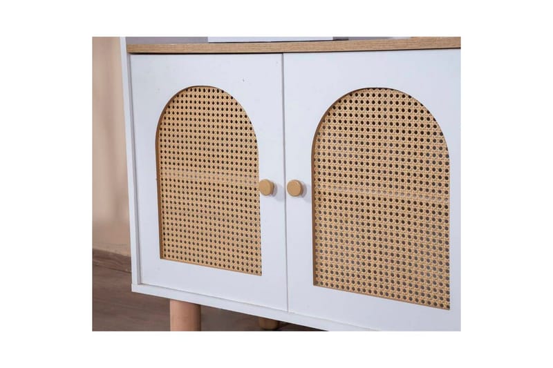 Bokhylle Terra Hvit / Eik - Hvit - Oppbevaring - Hyller - Bokhylle