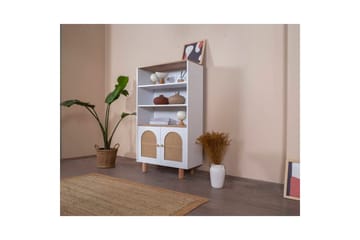 Bokhylle Terra Hvit / Eik - Hvit - Oppbevaring - Hyller - Bokhylle
