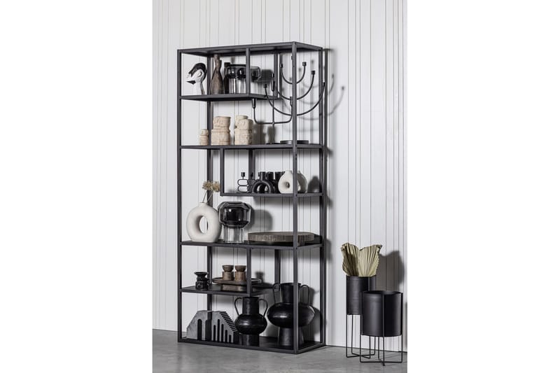 Teun Smal Bokhylle 35 cm i Metall - Sort - Oppbevaring - Hyller - Bokhylle
