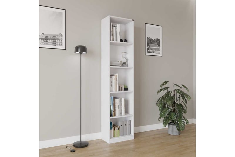 Bokhylle Ticoman Hvit - Hvit - Oppbevaring - Hyller - Bokhylle