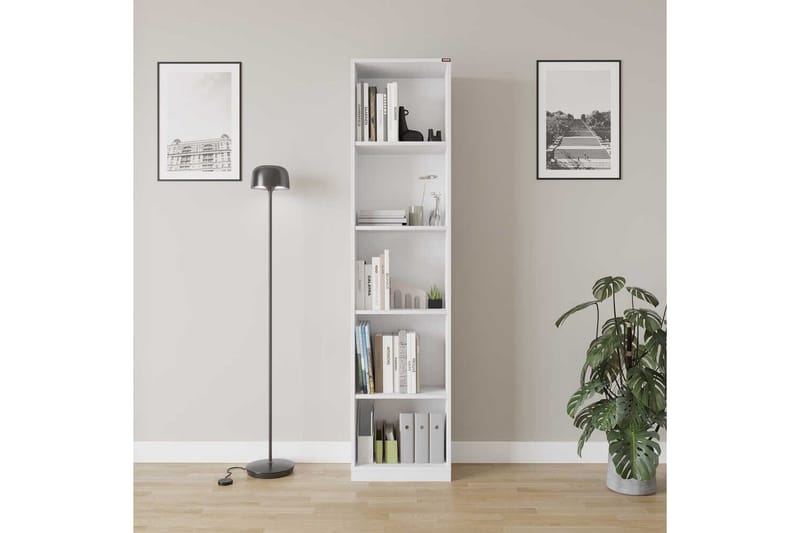 Bokhylle Ticoman Hvit - Hvit - Oppbevaring - Hyller - Bokhylle