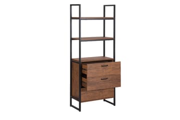 Tifton Bokhylle 61 cm i Mørkt Tre - Brun - Oppbevaring - Hyller - Bokhylle