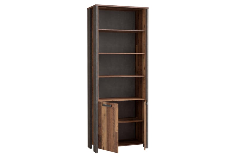 Torelles Bokhylle 87x220 cm - Brun/Grå - Oppbevaring - Hyller - Bokhylle
