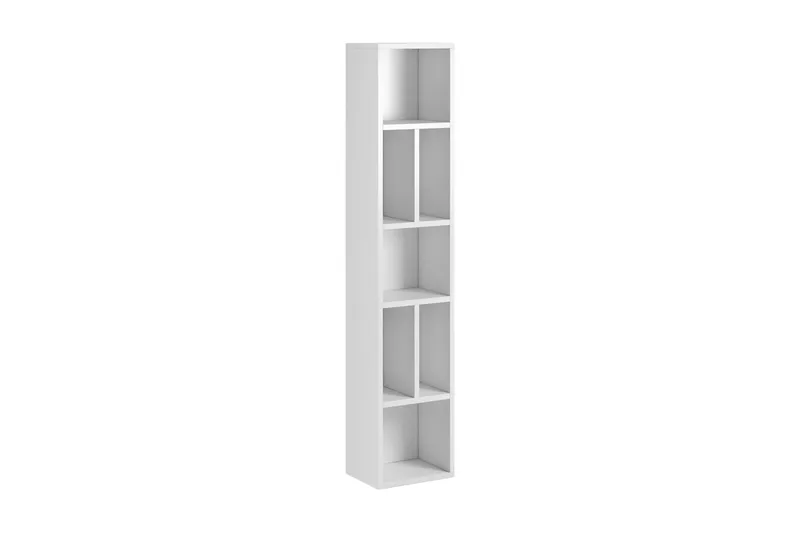 Toreno Veggmontert Bokhylle 32 cm i Malt Tre, Hvit