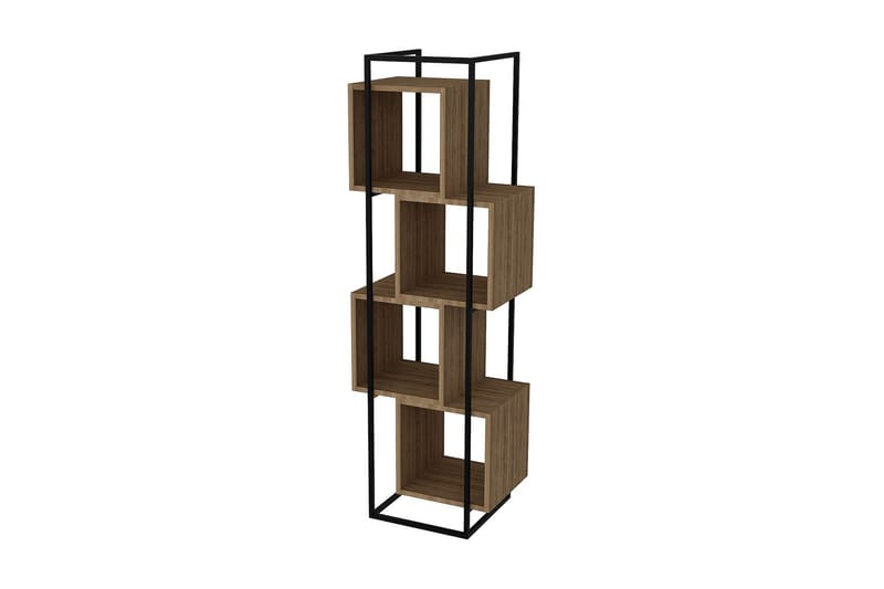 Tosches Bokhylle 52 cm - Valnøtt|Svart - Oppbevaring - Hyller - Bokhylle
